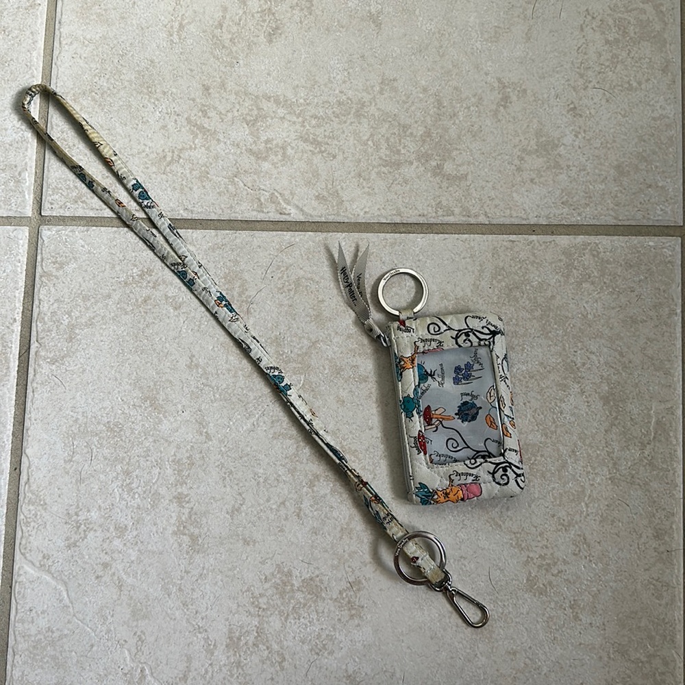 Vera Bradley id holder and lanyard set